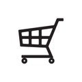 Shopping Cart icon or sign isolated on white background. Vector ilustration Royalty Free Stock Photo